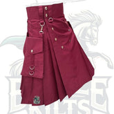 Modern Burgundy Utility Kilt – Stylish & Functional Scottish Work Kilt